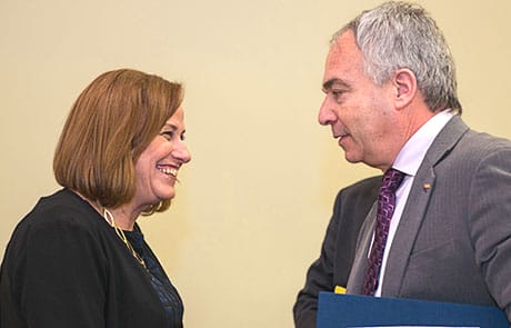 Prof Falik-Zaccai and Teva CEO Enez Vigodman