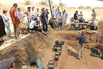 Summer interns, including many from the US, dig at Tell es-Safi Gath - home of the biblical Goliath