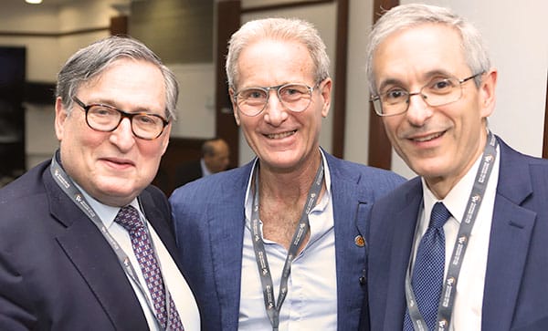 Board of Trustees Chairman Michael Jesselson, AFBIU President and 2018 Honorary Doctorate recipient Ronnie Stern, and AFBIU Board Chairman Alan Zekelman