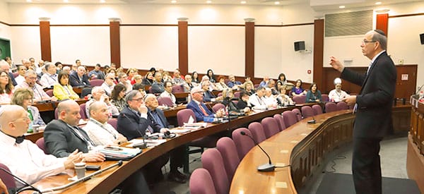 BIU President Arie Zaban speaking at the 2018 BIU Plenary