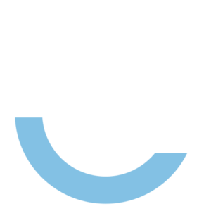 Logo design featuring a circular arrow and geometric shapes, symbolizing recycling and sustainability initiatives. The color palette includes blue and white, emphasizing an eco-friendly theme.