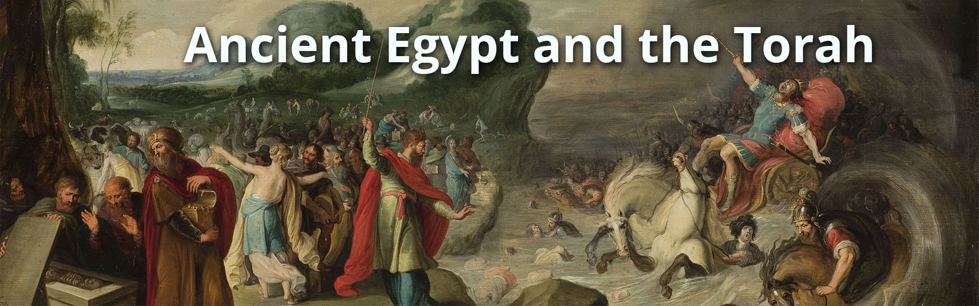 Ancient Egypt and the Torah: Moses splitting the Red Sea painting